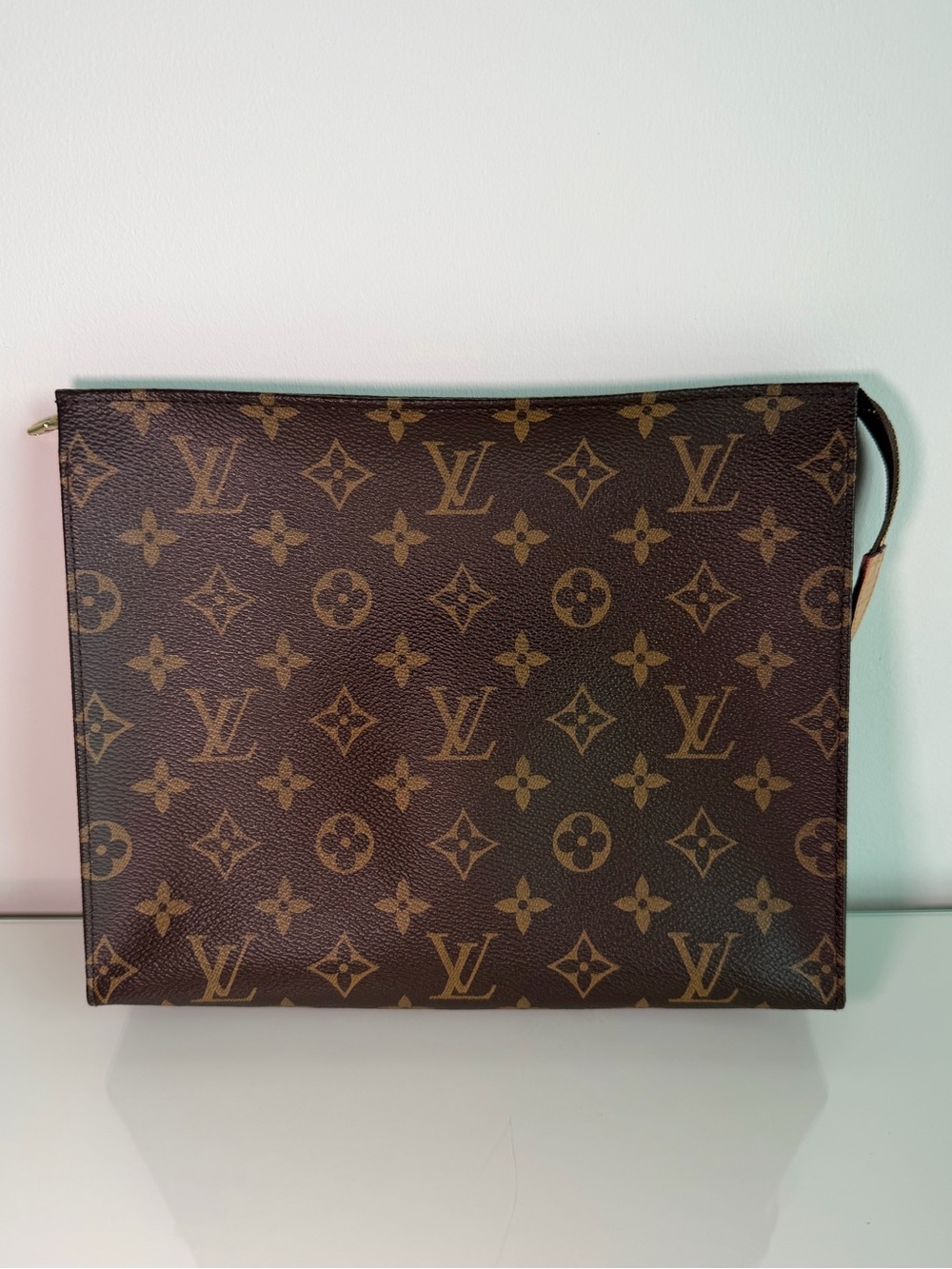Louis Vuitton Monogram Toiletry Pouch in Brown and Tan (AUTHENTIC ALWAYS)